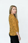 Bluza cu guler rotund, animal print