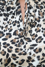 Rochie lunga cu imprimeu leopard