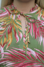 Rochie lunga  cu frunze